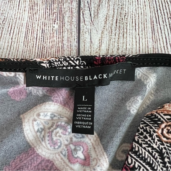 WHBM Paisley Print Tie Front Top Large - Picture 7 of 10